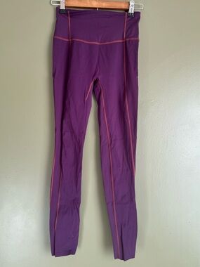 lululemon athletica Plum Leggings with Dark Purple Stitching